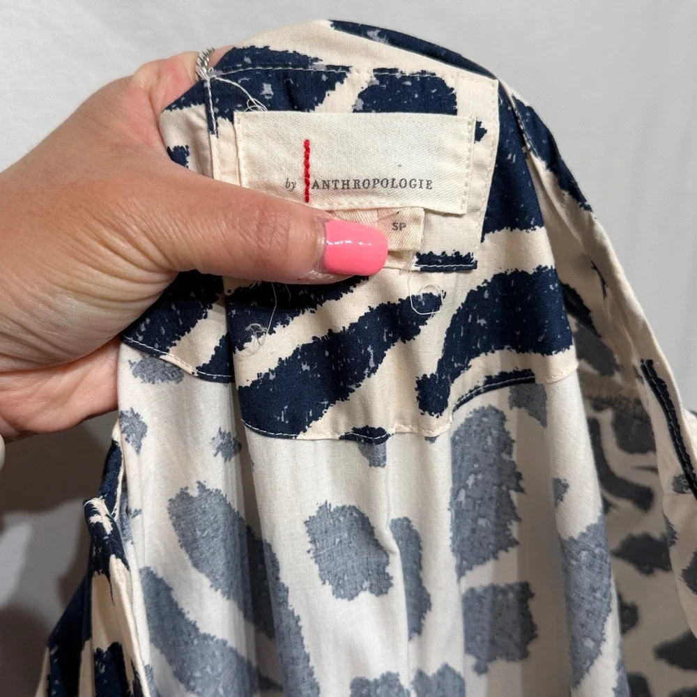 Anthropologie The Somerset Maxi Dress Long-Sleeve Poplin Edition Small Petite - Picture 10 of 11